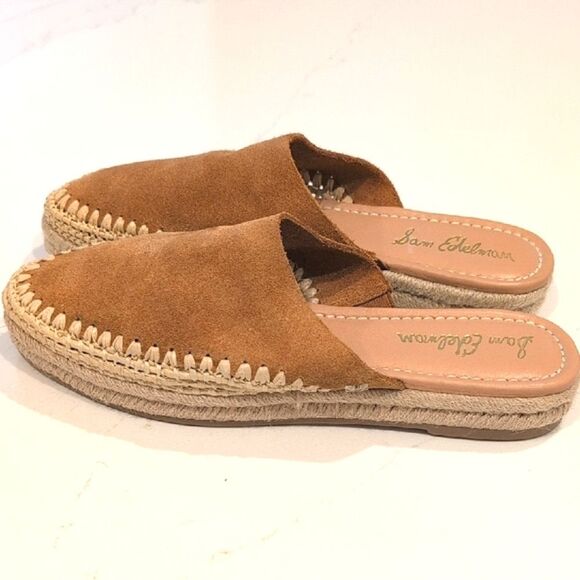 Sam Edelman Austin Suede Espadrille Mule in Caramel Size 7.5 - Picture 6 of 12